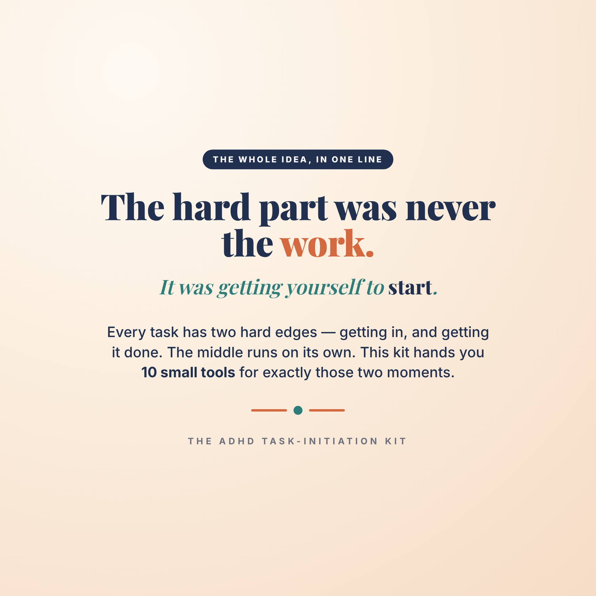 The hard part was never the work