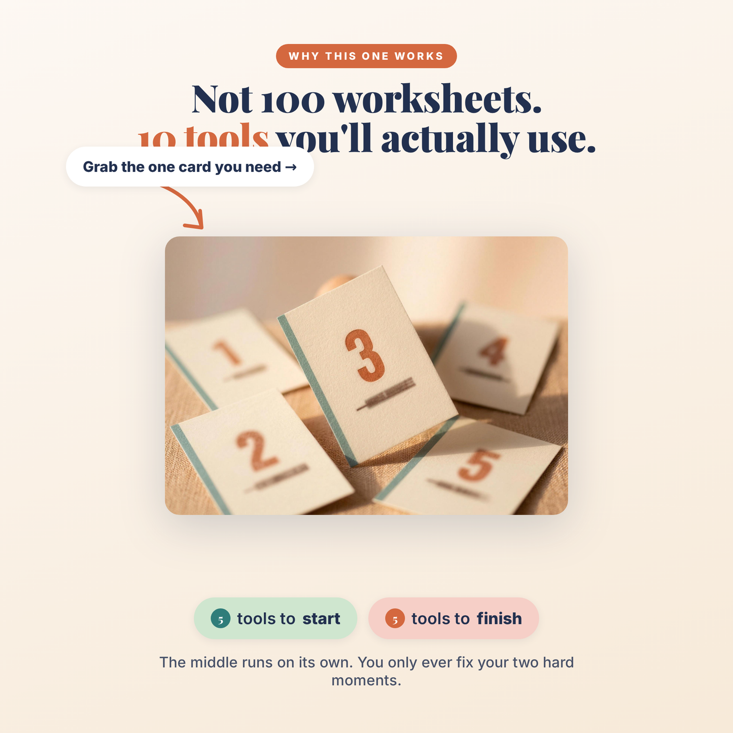 10 tools, not 100 worksheets
